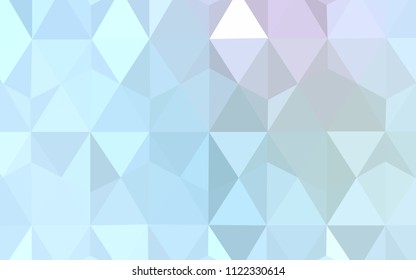 Light BLUE vector abstract mosaic pattern. Creative geometric illustration in Origami style with gradient. Polygonal design for your web site.