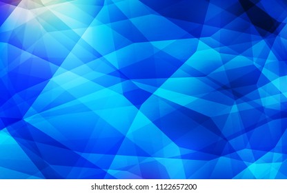 Light BLUE vector abstract mosaic background. Glitter abstract illustration with an elegant triangles. Textured pattern for your backgrounds.
