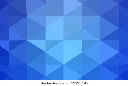 Light BLUE vector abstract mosaic pattern. Shining polygonal illustration, which consist of triangles. Brand-new style for your business design.
