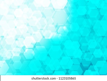 Light BLUE vector abstract mosaic template. Colorful abstract illustration with gradient. A new texture for your design.