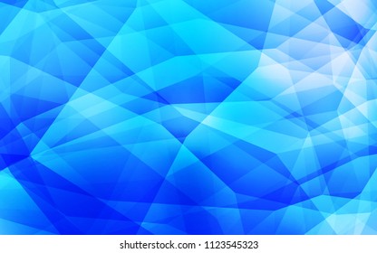 Light BLUE vector abstract mosaic pattern. A completely new color illustration in a polygonal style. Brand new style for your business design.