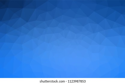 Light BLUE vector abstract mosaic pattern. Glitter abstract illustration with an elegant triangles. Polygonal design for your web site.