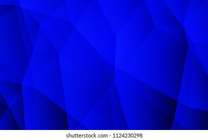 Light BLUE vector abstract mosaic background. Shining polygonal illustration, which consist of triangles. Polygonal design for your web site.