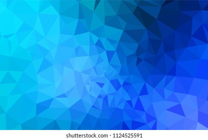 Light BLUE vector abstract mosaic background. Shining colorful illustration with triangles. Polygonal design for your web site.