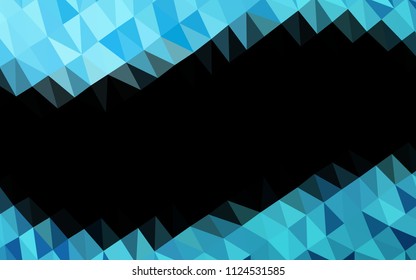 Light BLUE vector abstract mosaic pattern. Shining colored illustration in a Brand new style. The best triangular design for your business.