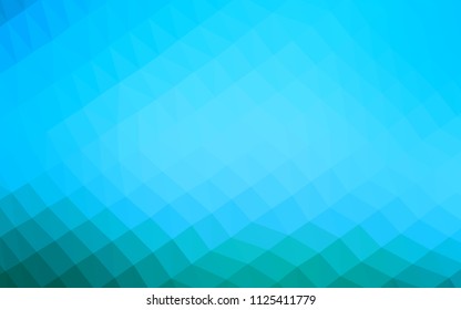 Light BLUE vector abstract mosaic background. Triangular geometric sample with gradient.  A completely new design for your business.
