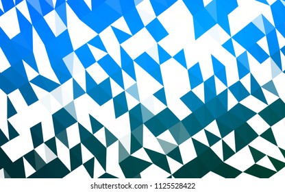 Light BLUE vector abstract mosaic pattern. Shining illustration, which consist of triangles. Brand new style for your business design.