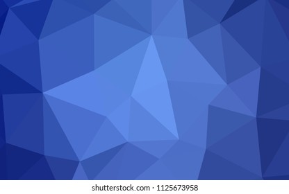 Light BLUE vector abstract mosaic pattern. Colorful abstract illustration with triangles. Triangular pattern for your design.