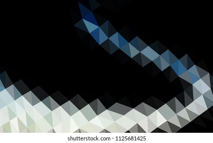 Light BLUE vector abstract mosaic background. Glitter abstract illustration with an elegant design. The best triangular design for your business.