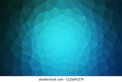 Light BLUE vector abstract mosaic pattern. Geometric illustration in Origami style with gradient.  Best triangular design for your business.