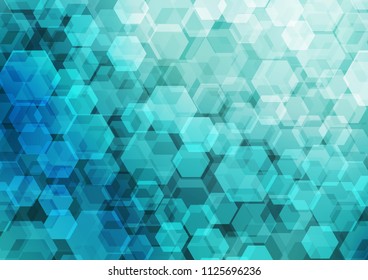 Light BLUE vector abstract mosaic template. Creative geometric illustration in Origami style with gradient. The completely new template can be used for your brand book.