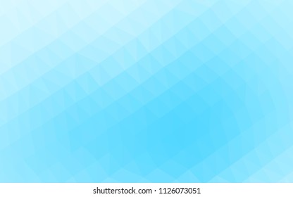 Light BLUE vector abstract mosaic background. Shining illustration, which consist of triangles. The template can be used as a background for cell phones.