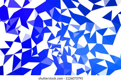 Light BLUE vector abstract mosaic pattern. Elegant bright polygonal illustration with gradient. Polygonal design for your web site.