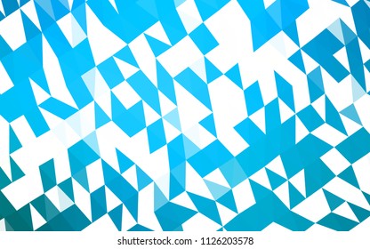 Light BLUE vector abstract mosaic pattern. A completely new color illustration in a vague style. The best triangular design for your business.