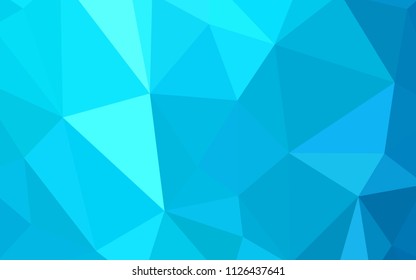 Light BLUE vector abstract mosaic pattern. Creative illustration in halftone style with triangles. Brand new design for your business.