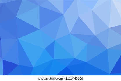 Light BLUE vector abstract mosaic backdrop. Geometric illustration in Origami style with gradient.  Pattern for a brand book's backdrop.