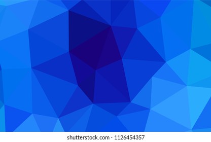 Light BLUE vector abstract mosaic background. Geometric illustration in Origami style with gradient.  Triangular pattern for your design.