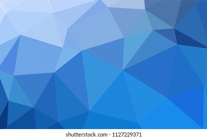 Light BLUE vector abstract mosaic background. Polygonal abstract illustration with gradient. Template for cell phone's backgrounds.