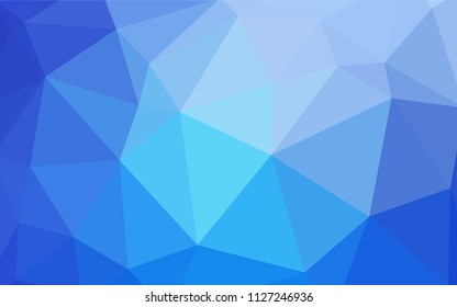 Light BLUE vector abstract mosaic backdrop. Triangular geometric sample with gradient.  New template for your brand book.
