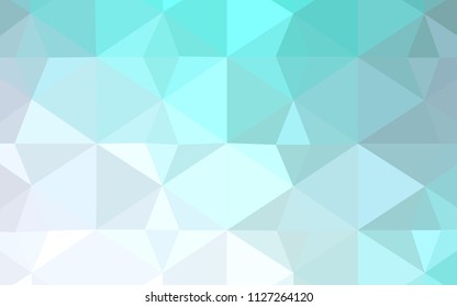 Light BLUE vector abstract mosaic background. Shining colorful illustration with triangles. A completely new design for your leaflet.