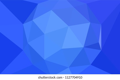 Light BLUE vector abstract mosaic pattern. Creative illustration in halftone style with triangles. Completely new template for your banner.
