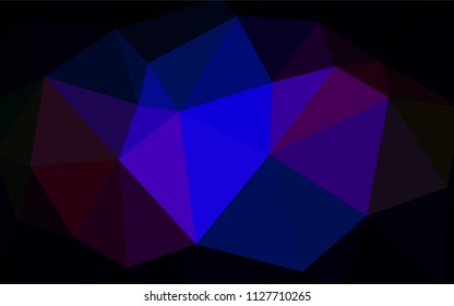 Light BLUE vector abstract mosaic pattern. Geometric illustration in Origami style with gradient.  Brand new design for your business.