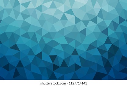 Light BLUE vector abstract mosaic backdrop. A completely new color illustration in a polygonal style. Completely new template for your banner.