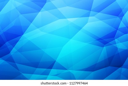 Light BLUE vector abstract mosaic backdrop. Elegant bright polygonal illustration with gradient. Template for cell phone's backgrounds.