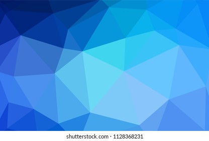 Light BLUE vector abstract mosaic pattern. Colorful abstract illustration with triangles. Pattern for a brand book's backdrop.