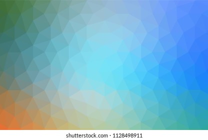 Light BLUE vector abstract mosaic pattern. Colorful abstract illustration with triangles. Triangular pattern for your design.