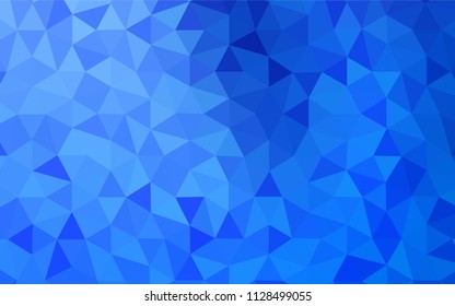Light BLUE vector abstract mosaic backdrop. Colorful abstract illustration with triangles. New template for your brand book.