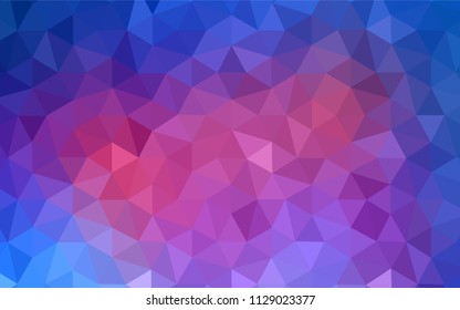 Light BLUE vector abstract mosaic pattern. Colorful illustration in polygonal style with gradient. A completely new design for your leaflet.