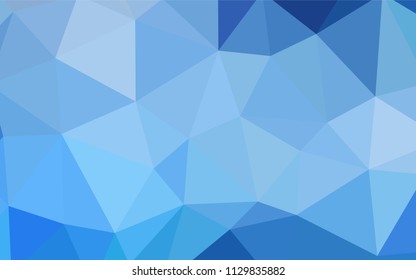 Light BLUE vector abstract mosaic pattern. Shining polygonal illustration, which consist of triangles. New template for your brand book.