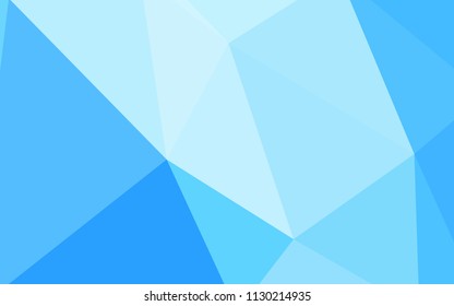 Light BLUE vector abstract mosaic pattern. Creative illustration in halftone style with triangles. A new texture for your web site.