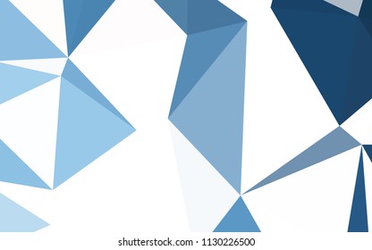 Light BLUE vector abstract mosaic pattern. Modern abstract illustration with triangles. Template for cell phone's backgrounds.