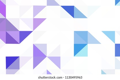Light BLUE vector abstract mosaic pattern. Colorful illustration in abstract style with triangles. Triangular pattern for your design.
