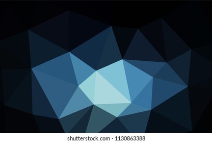 Light BLUE vector abstract mosaic background. Geometric illustration in Origami style with gradient.  A completely new design for your leaflet.