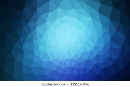 Light BLUE vector abstract mosaic pattern. Elegant bright polygonal illustration with gradient. Textured pattern for your backgrounds.