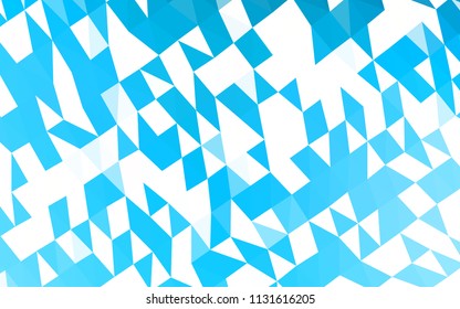 Light BLUE vector abstract mosaic pattern. A sample with polygonal shapes. The elegant pattern can be used as part of a brand book.