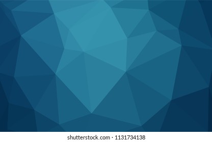Light BLUE vector abstract mosaic background. Colorful illustration in polygonal style with gradient. Completely new template for your banner.