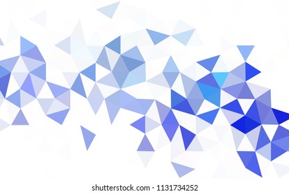 Light BLUE vector abstract mosaic background. Creative geometric illustration in Origami style with gradient. Completely new template for your banner.