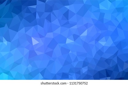 Light BLUE vector abstract mosaic background. Shining colorful illustration with triangles. Pattern for a brand book's backdrop.