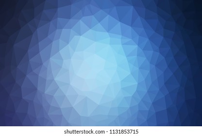 Light BLUE vector abstract mosaic pattern. Glitter abstract illustration with an elegant triangles. A completely new design for your leaflet.