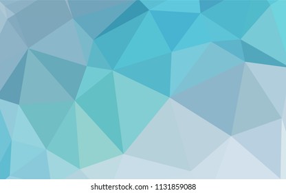 Light BLUE vector abstract mosaic pattern. Glitter abstract illustration with an elegant triangles. New template for your brand book.