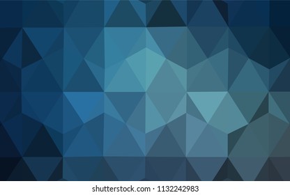 Light BLUE vector abstract mosaic background. Glitter abstract illustration with an elegant triangles. A completely new design for your leaflet.