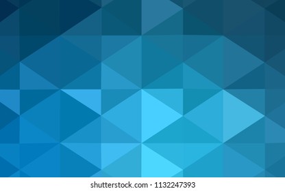 Light BLUE vector abstract mosaic background. Colorful illustration in abstract style with gradient. Triangular pattern for your business design.