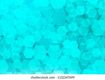 Light BLUE vector abstract mosaic background. An elegant bright illustration with gradient. The elegant pattern can be used as part of a brand book.
