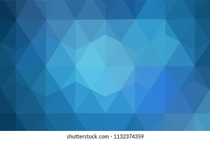 Light BLUE vector abstract mosaic backdrop. Colorful illustration in polygonal style with gradient. Brand new design for your business.