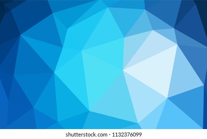 Light BLUE vector abstract mosaic pattern. Creative geometric illustration in Origami style with gradient. Pattern for a brand book's backdrop.