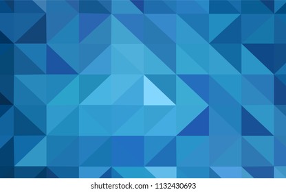Light BLUE vector abstract mosaic background. Shining colorful illustration with triangles. A new texture for your web site.